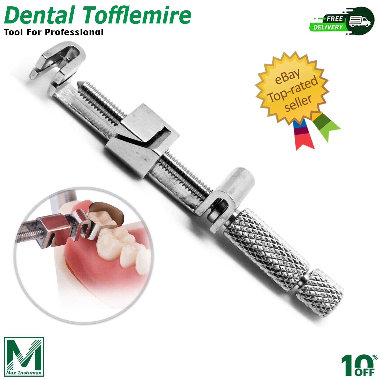 4PCS Dental Matrix Tofflemire Retainer Clip Universal Bands Stainless Steel