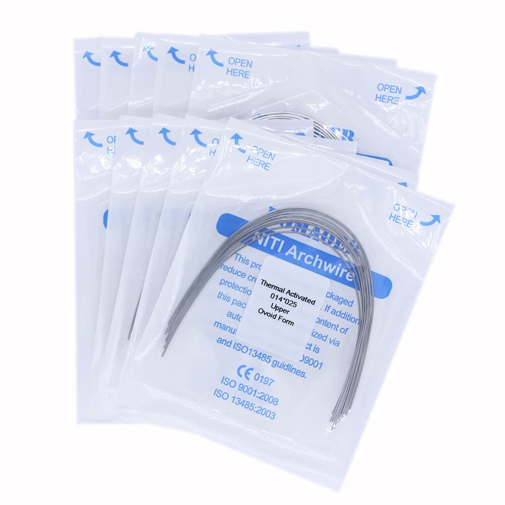 10×Dental Orthodontic Niti Thermal Activated Rectangular Arch Wires 14×25 Upper