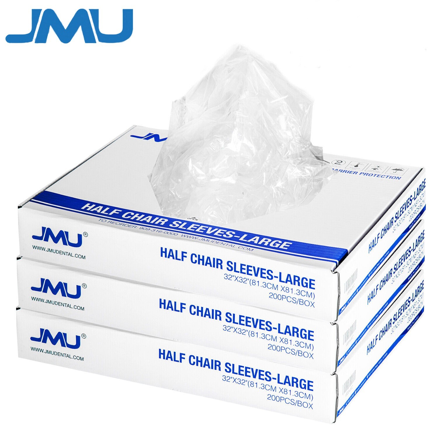 600PCS (3 Boxes) JMU Dental Unit Sleeve Half Chair Cover Large Size 32″ x 32″