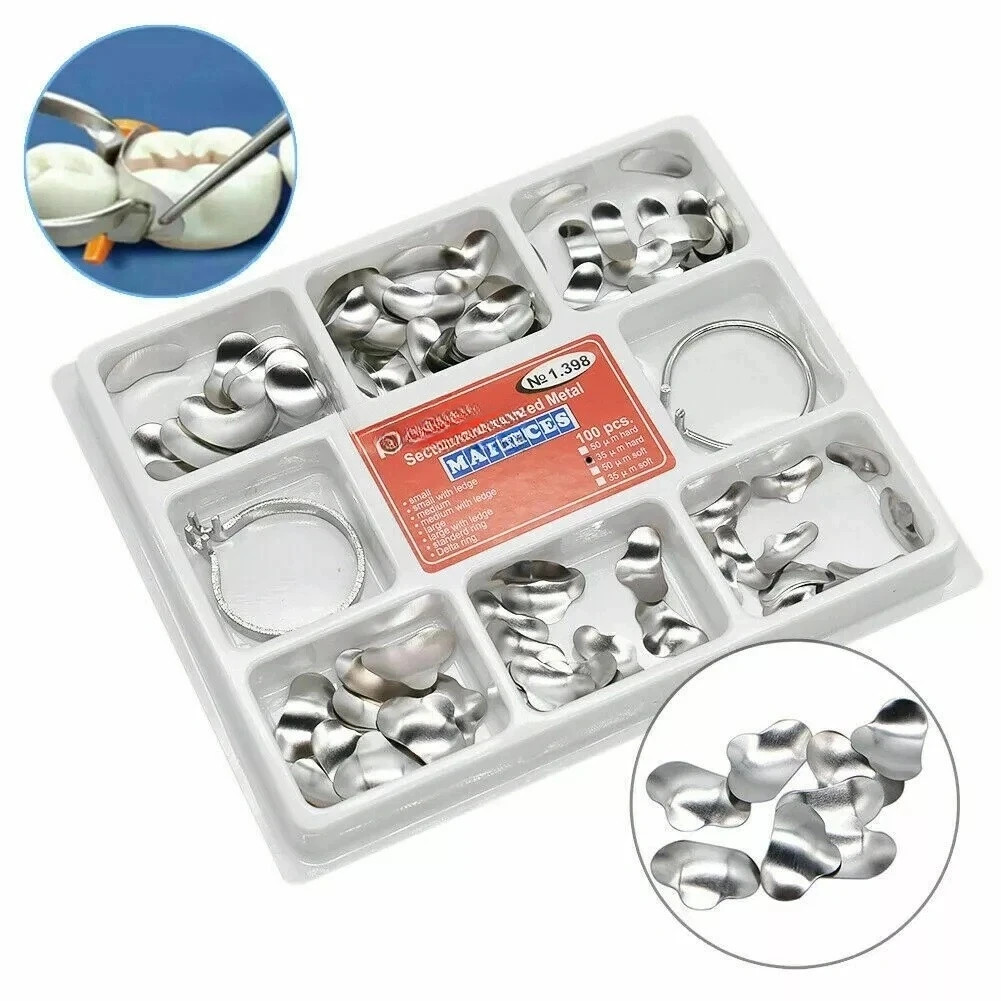 Dental Anterior Matrix Bands Sectional Contoured Twin Matrices Proximal Strips