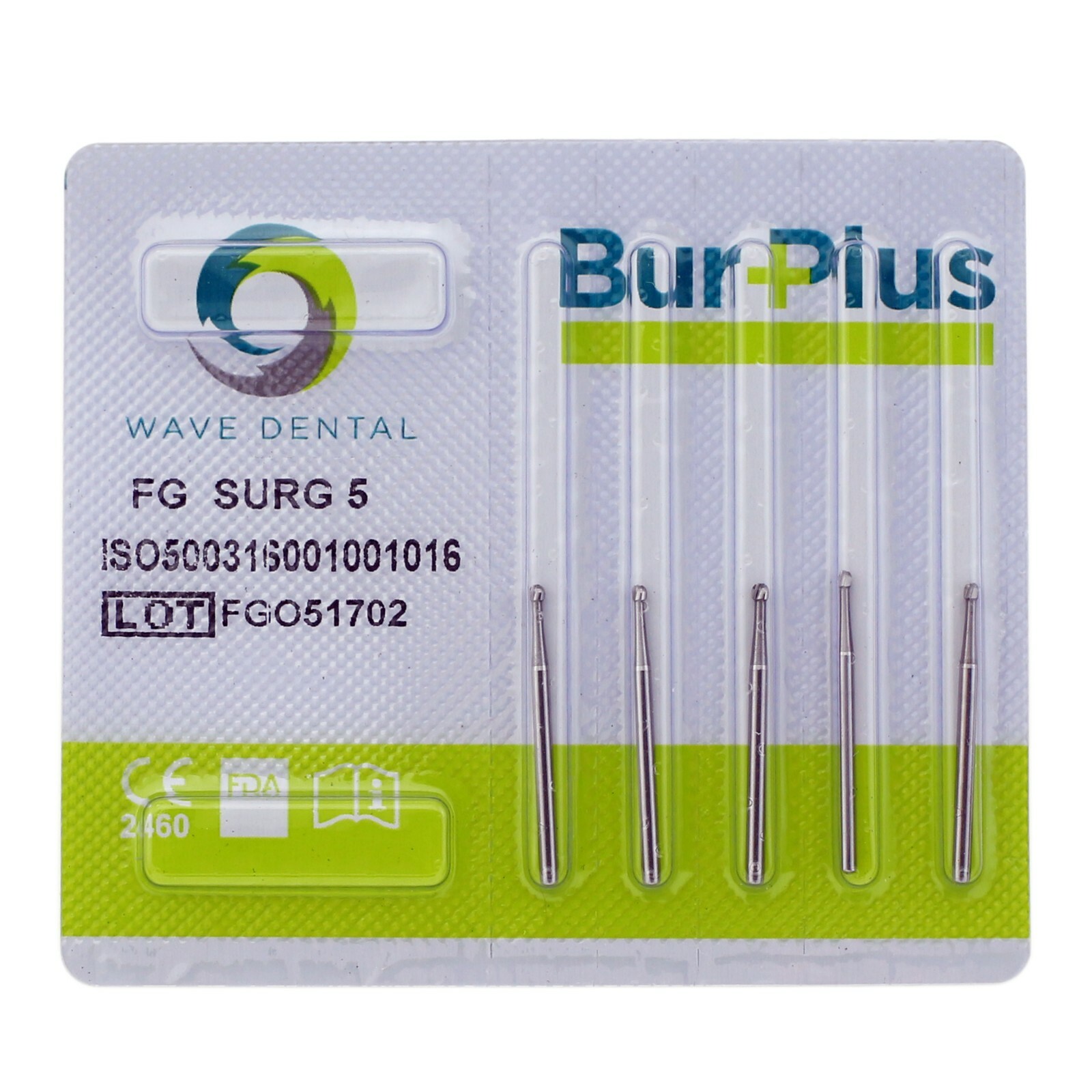 Wave Dental Oral Surgical Burs Round Tungsten Carbide FG SURG 1 2 8 Midwest FGOS