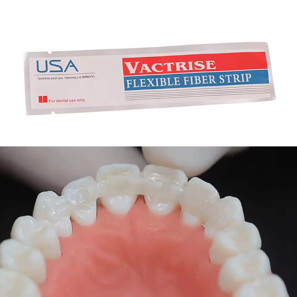 7pc Dental Composite Flexible Fiber Strip Glass Splint Light Cure Bonding Ribbon