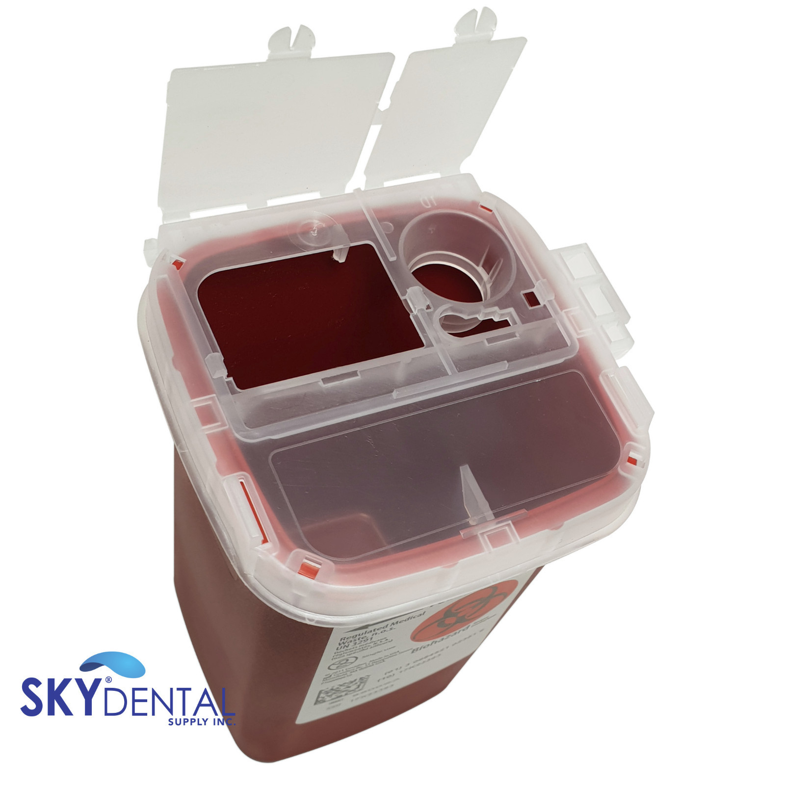 2x Quart Sharps Container Biohazard Needle Disposal Tattoo Dental Medical