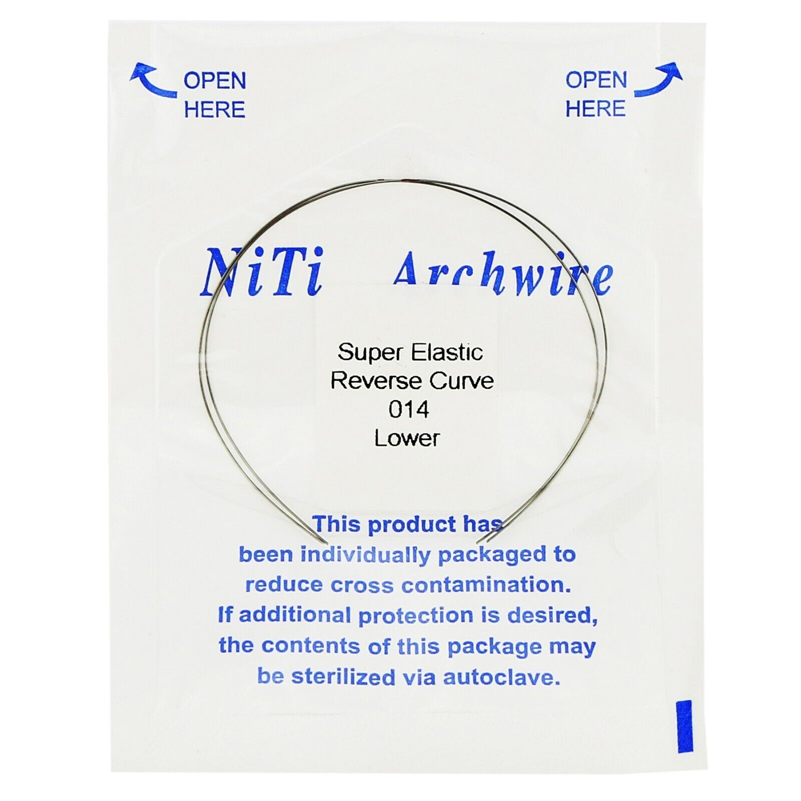 Dental Orthodontic Niti Arch Wire Reverse Curve Round Upper/Lower 012-020