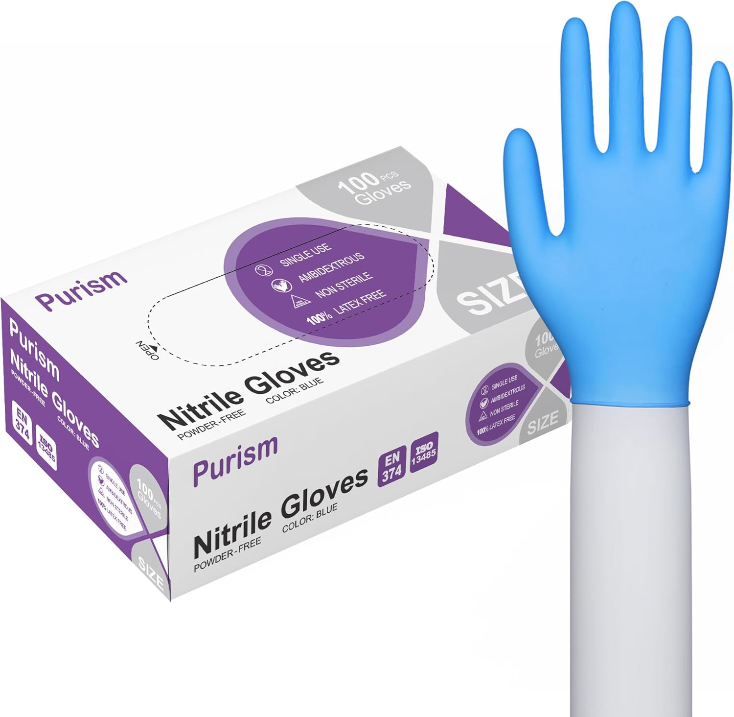 Nitrile Gloves 100Pcs 1000 Pcs Disposable Blue, Small/Medium/Large/XLarge, No…