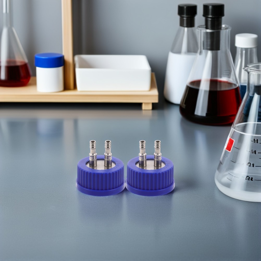 2pcs Mushroom Growing Cap for GL45 Culture Bottles, Reagent Bottle Filling Cap