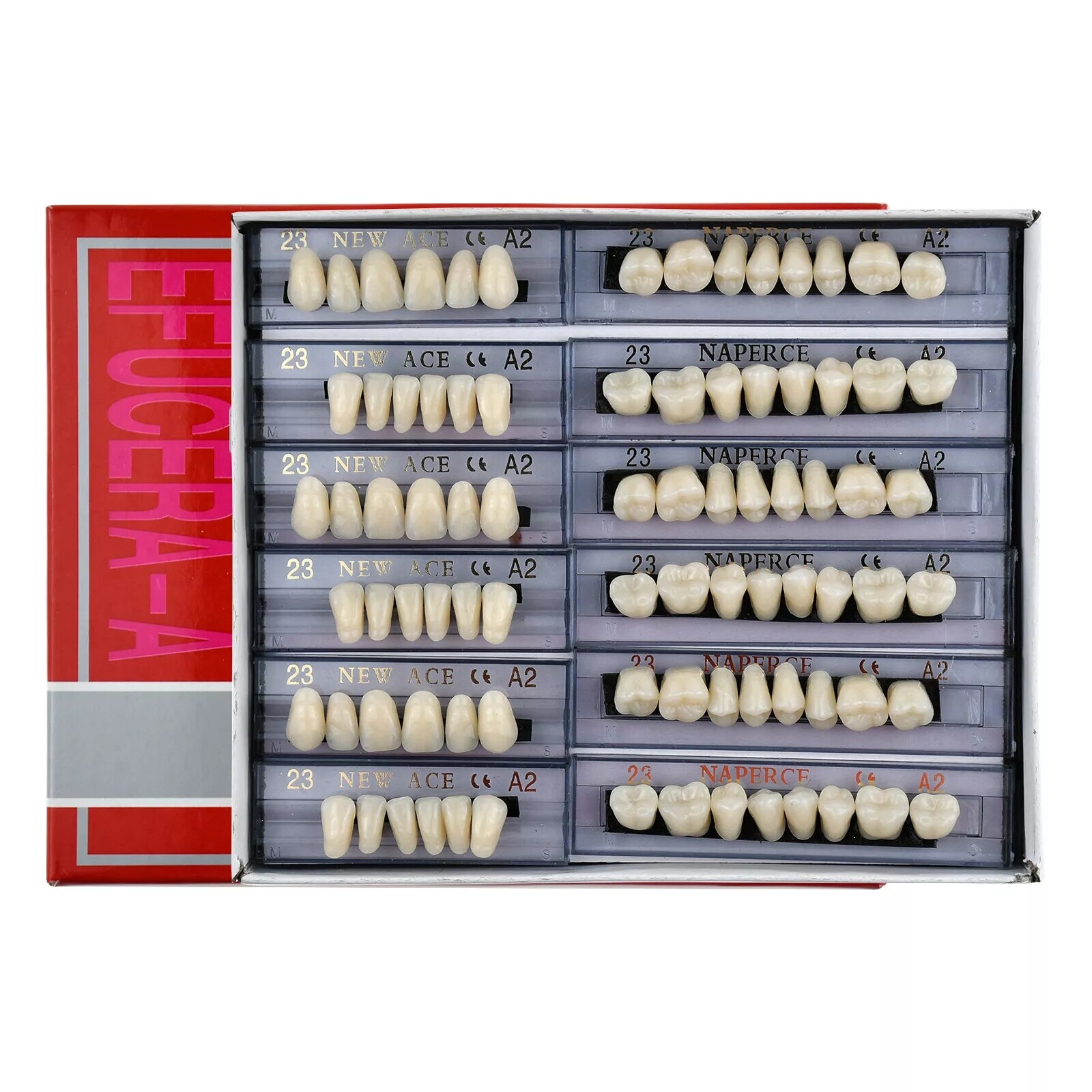 168PCS Acrylic Resin Denture Dental Upper Lower Shade A1 A2 A3 Teeth Set USA