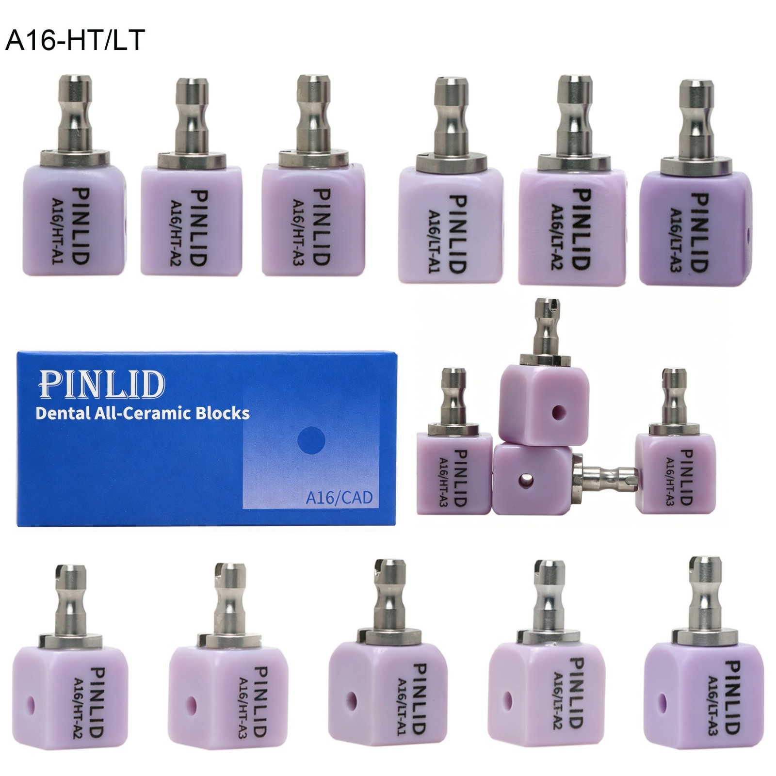 A16 Emax Cerec CAD Blocks Lithium Disilicate Glass Ceramics LT HT A1 A2 A3 4Pcs