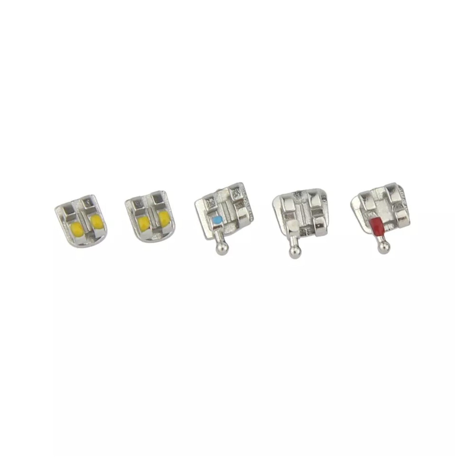 Dental Orthodontic Metal Brackets Braces Mini Roth MBT 018 022 345 Hooks MIM