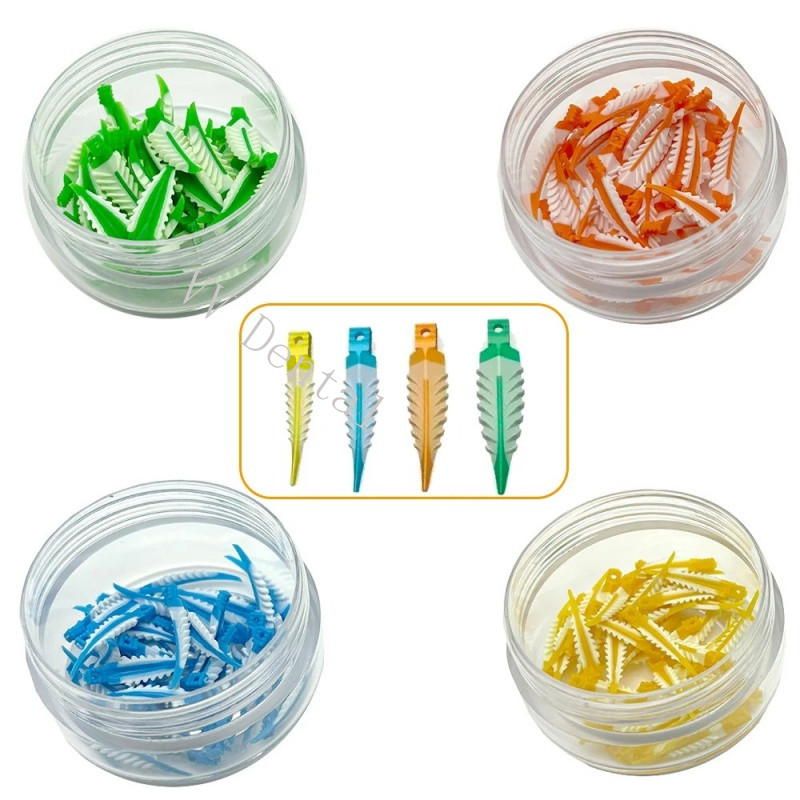 100pcs/box Mix Dental Interdental Wedges Sealing Composite Wedge Silicone