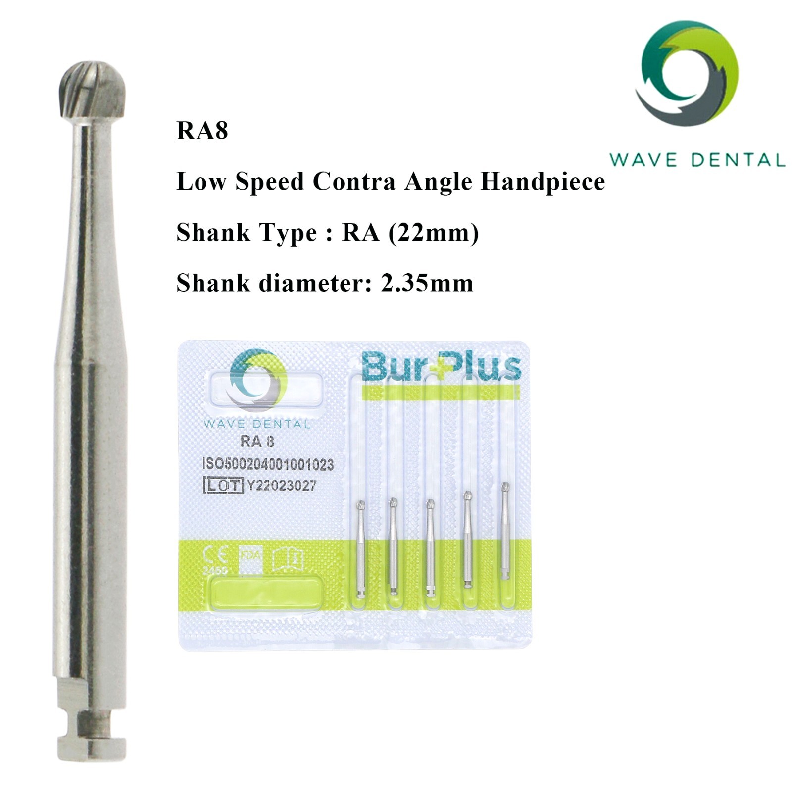 Wave Dental Bur Round RA 1 2 3 5 7 8 41 Latch Carbide For Low Speed Contra Angle