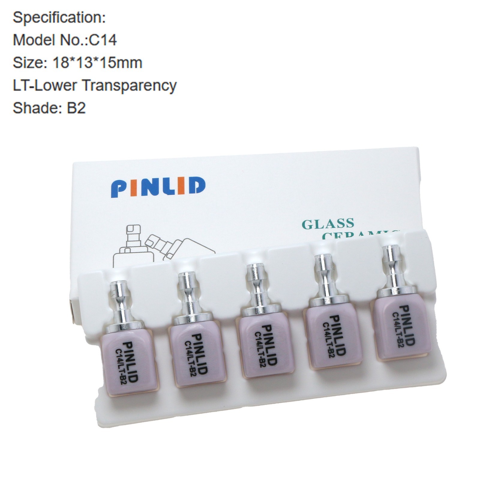 C14 Glass Ceramic Blocks Dental LT Lithium Disilicate E.Max CAD/CAM Cerec Blocks
