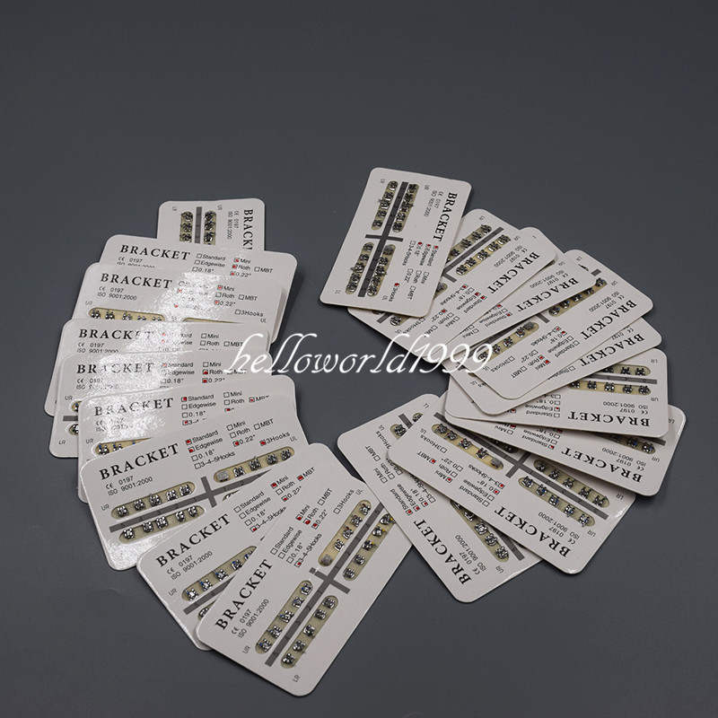 20 Pcs/Pack Metal Dental Orthodontic Brackets Braces MBT Slot.022 3-4-5 W/ Hooks