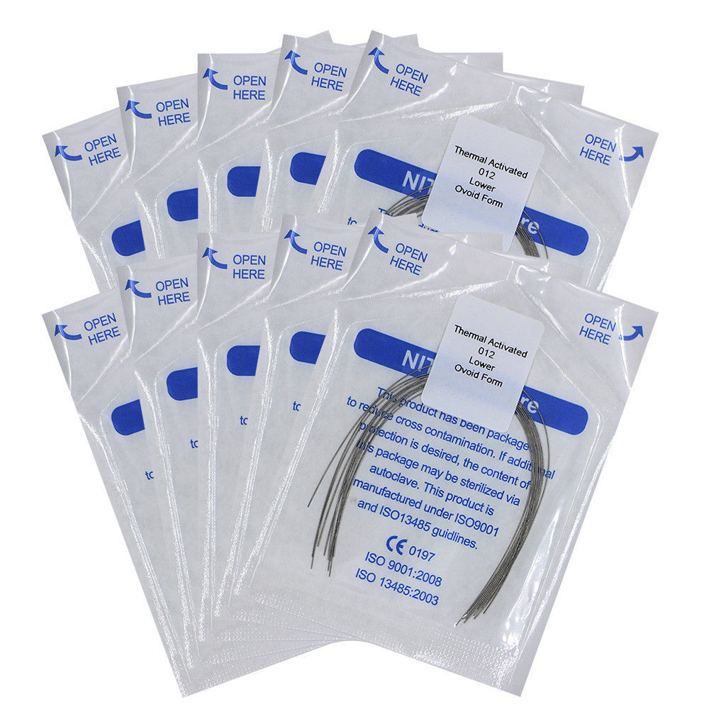 10 Packs Thermal Activated Niti Archwires Preformed Round & Oval 0.012 Upper