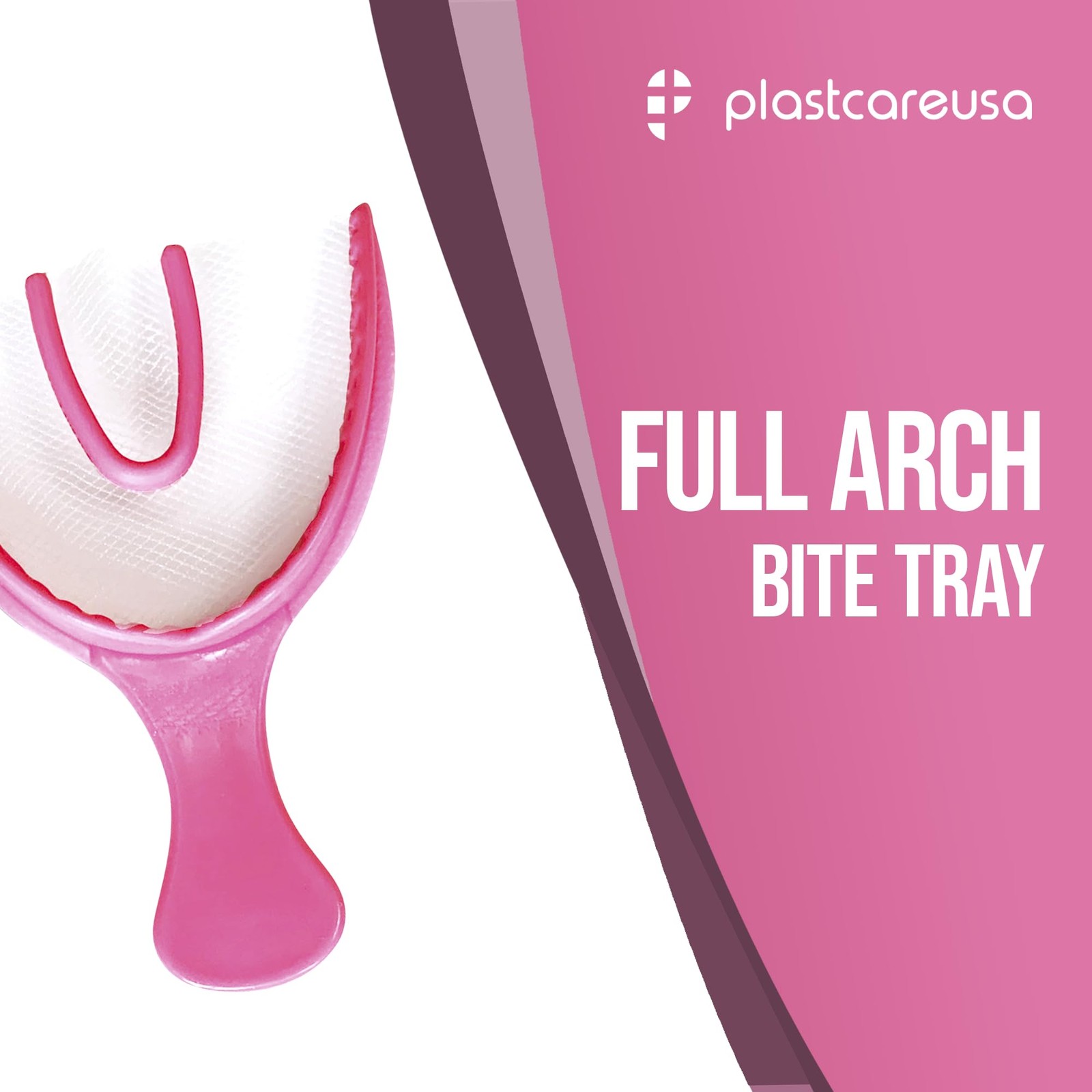 30 Count Pink Dental Bite Trays for Accurate Impressions by PlastCare USA