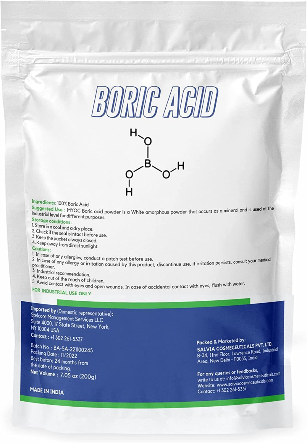 MYOC Borics Fine Powder – [200g/7.05oz-425g/14.99oz] (Pack of 1 – Pack of 5).