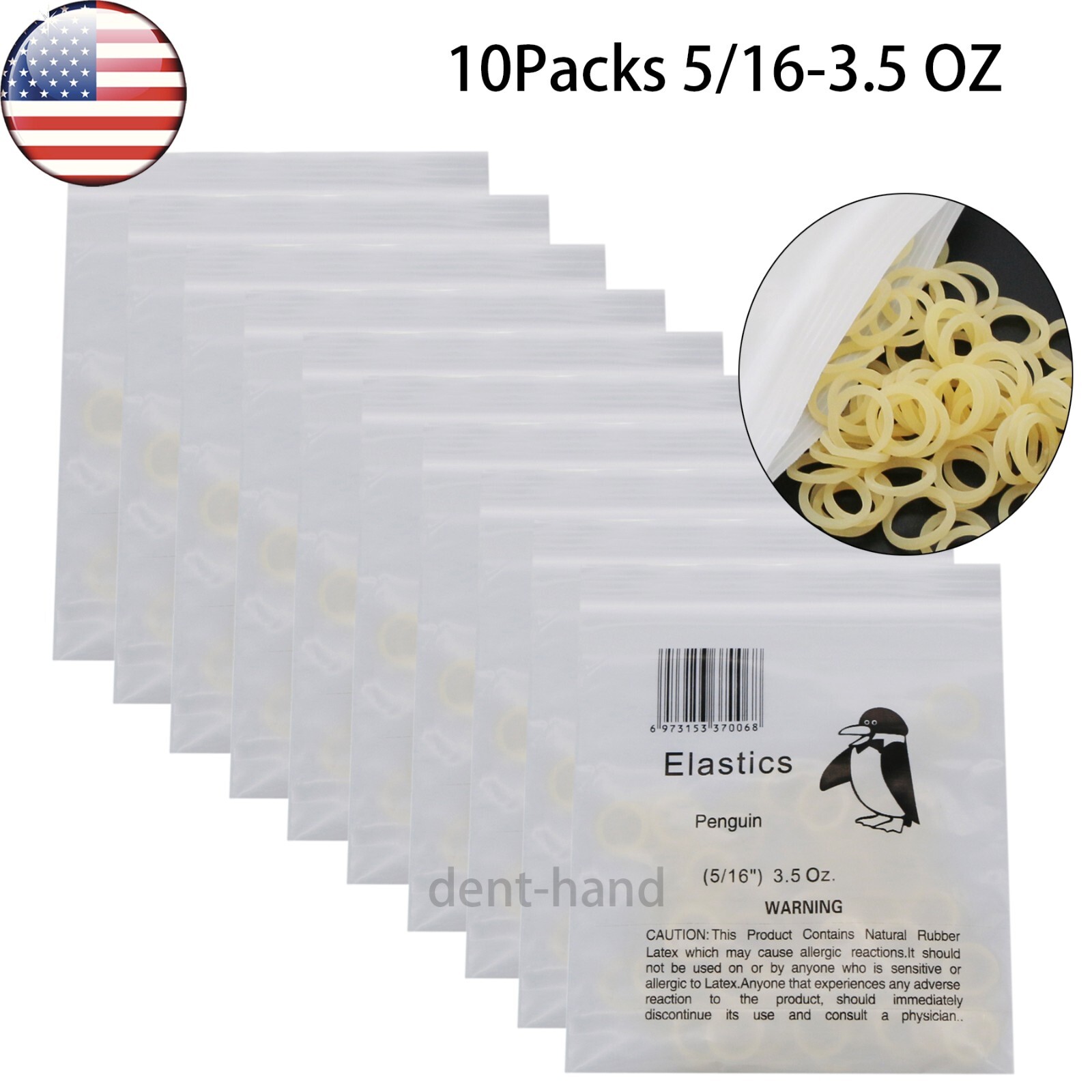 US Dental Orthodontic Elastics Rubber Bands Ortho Latex Brace 5/16-3.5 OZ