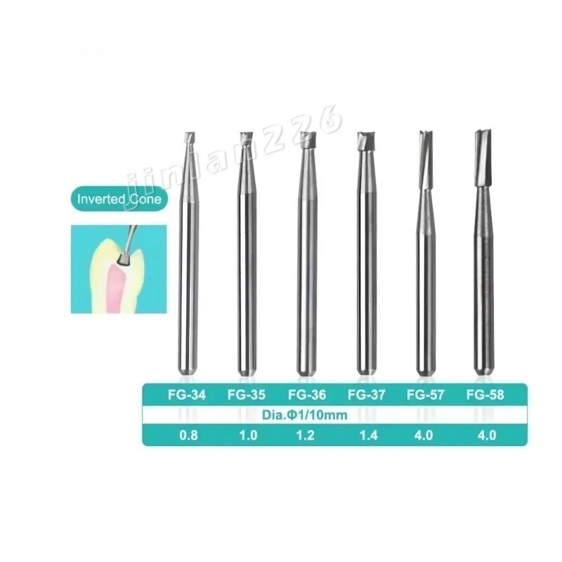 20 Types Dental Round Tungsten Carbide FG Bur For Surgical/ High Speed Handpiece