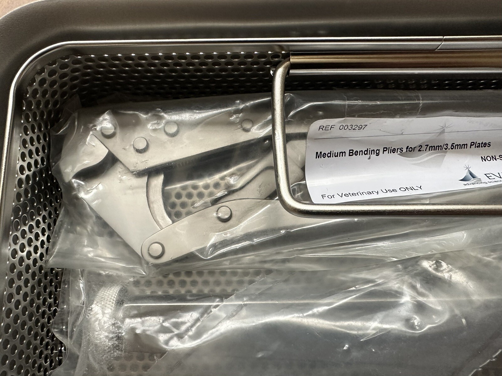 Everost Medium and Large Bending Pliers in V. Mueller CD0-4C Sterilization Case