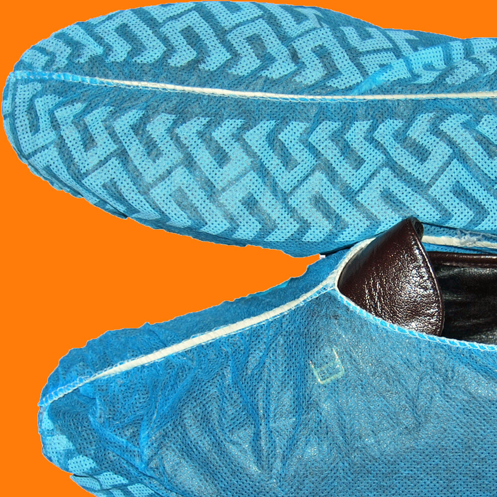 100 Non Skid Shoe Covers- Disposable Medical A-I-A Brand Up to Men’s Size 11
