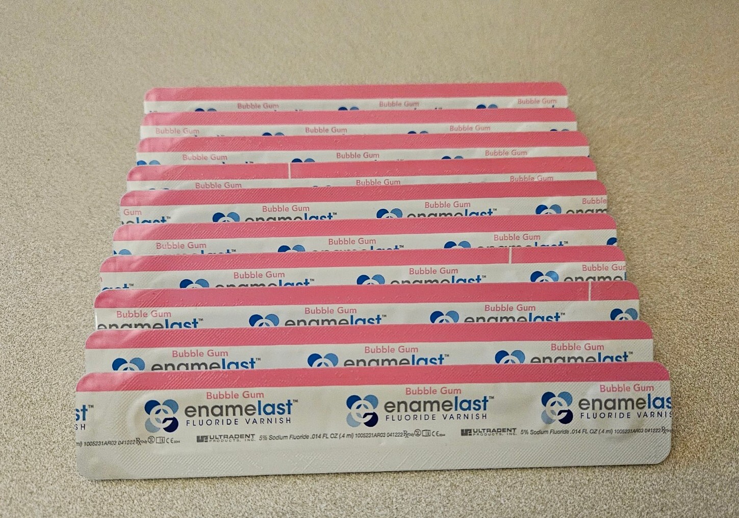 Enamelast Flouride Varnish Bubble Gum Flavor. Lot Of 10
