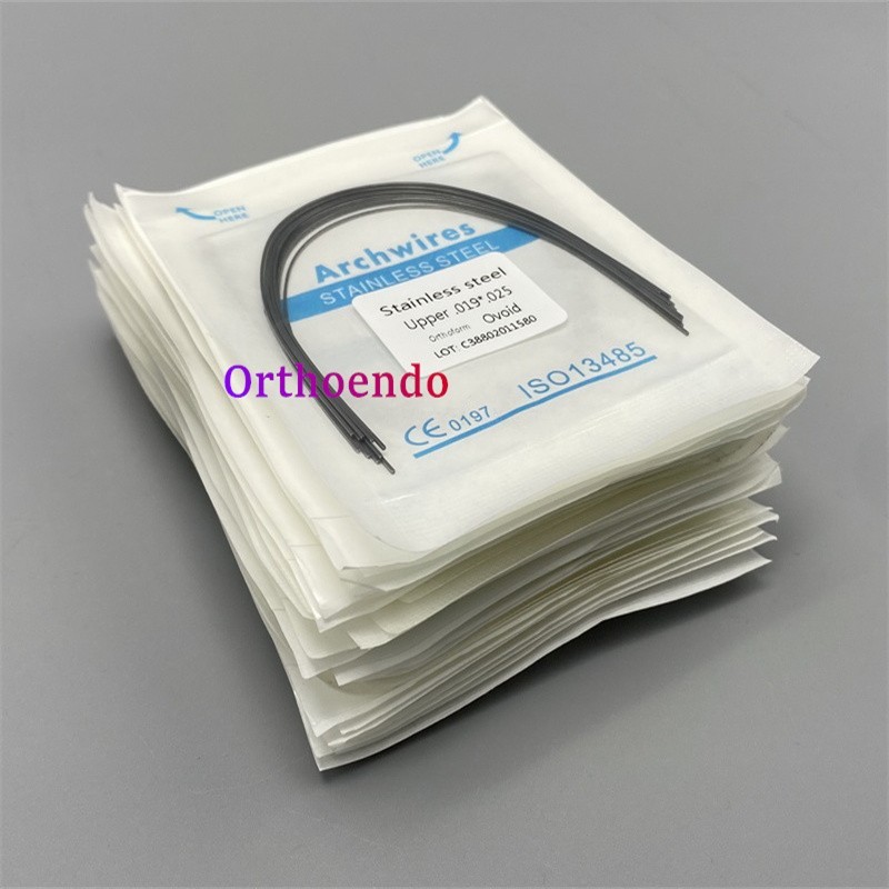 100 Pcs Dental Ortho S.S Arch Wire Round Rectangular Stainless Steel Wires Ovoid