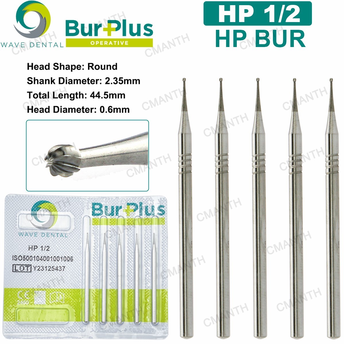 WAVE Dental Carbide Burs HP Surgical Burs Round For Straight Handpiece HP 2 4 8