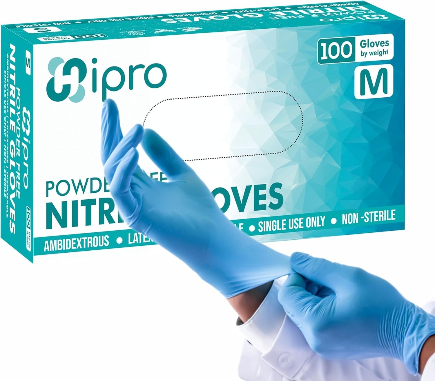 Ambidextrous 4 Mil Disposable Nitrile Gloves – Durable and Waterproof, 100 Count
