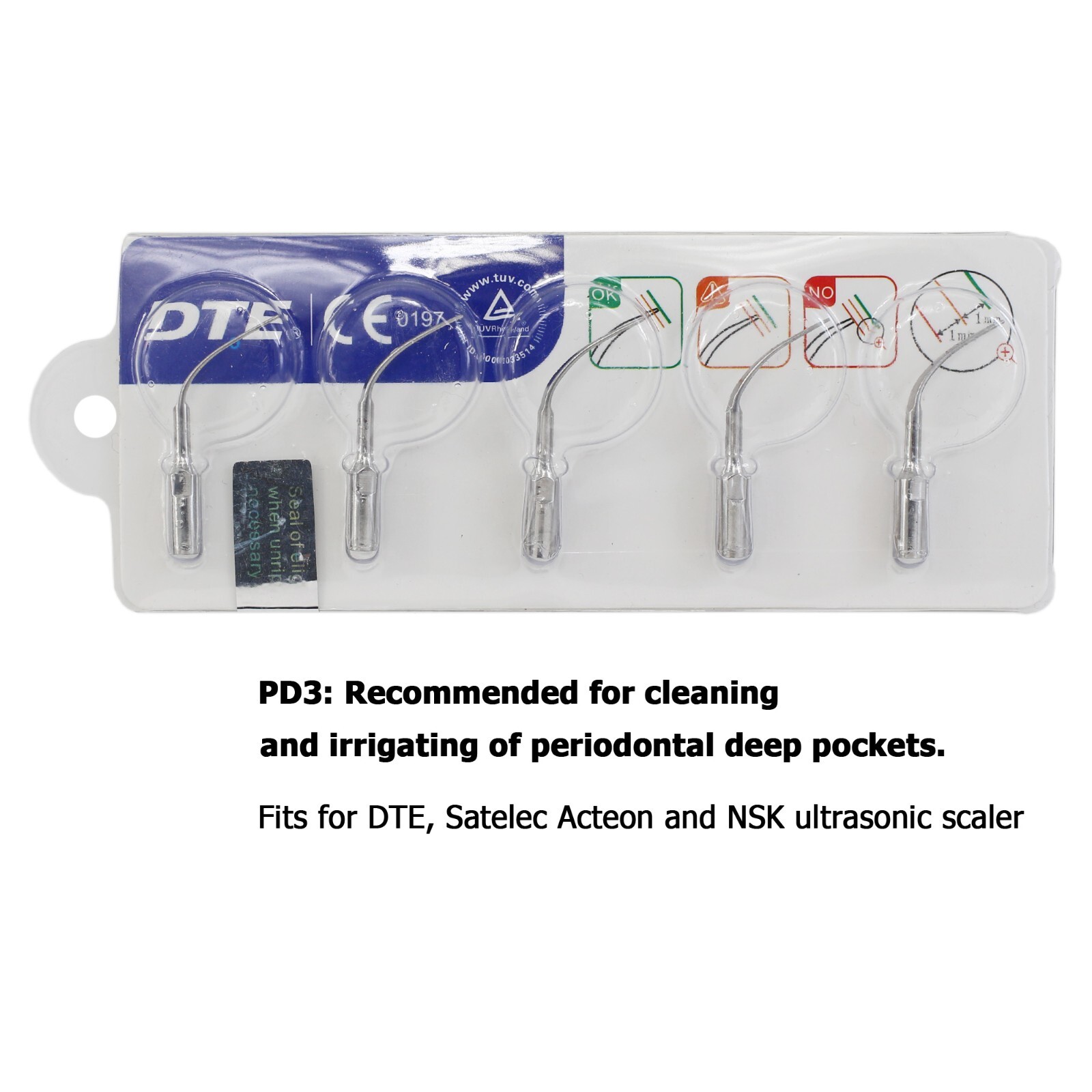 Satelec Acteon P5 Newtron LED Handpiece Dental DTE Ultrasonic Piezo Scaler Tips