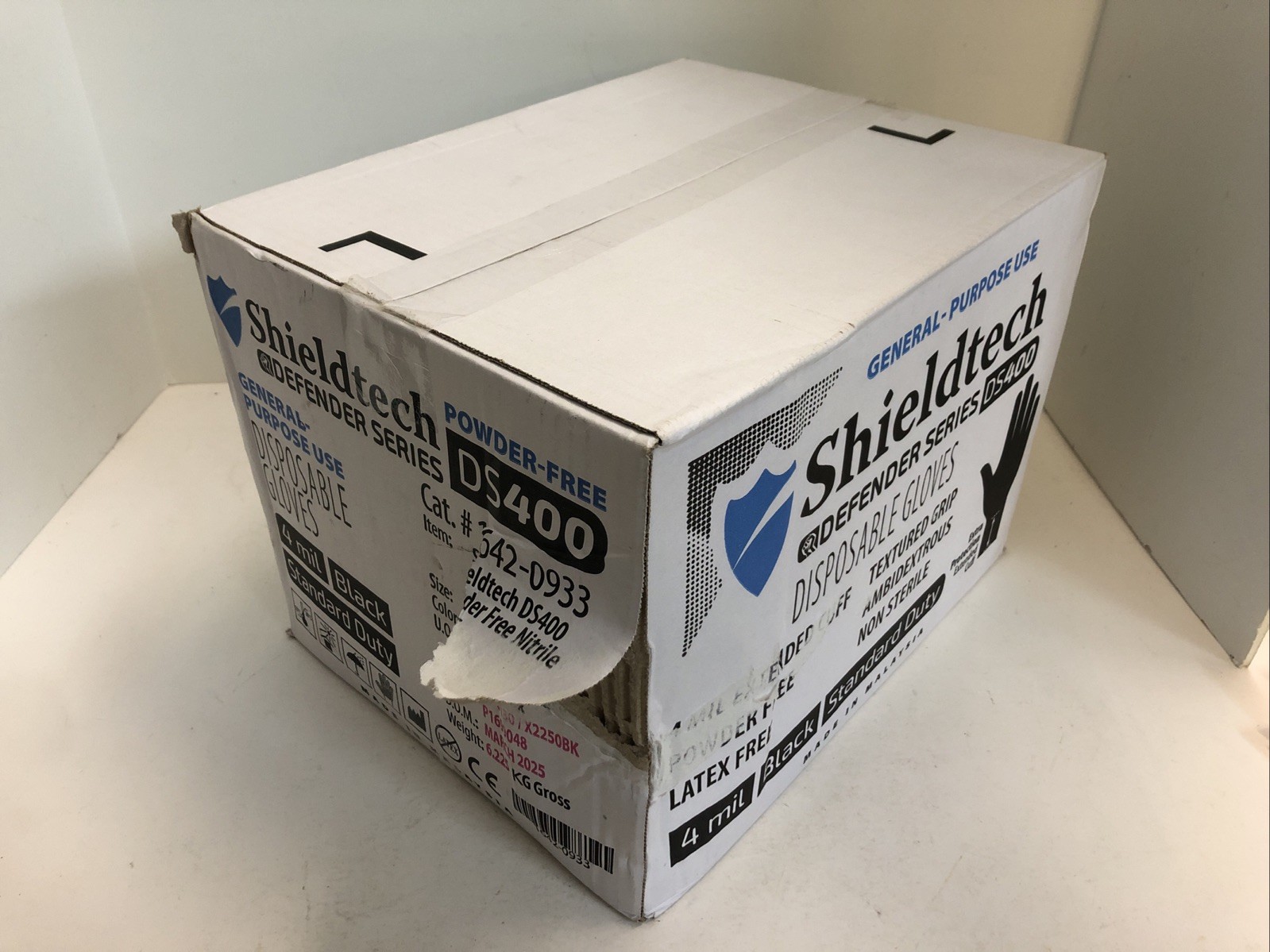 ShieldTech Defender Series Disposable Gloves (black) – DS400 / 1642-0933
