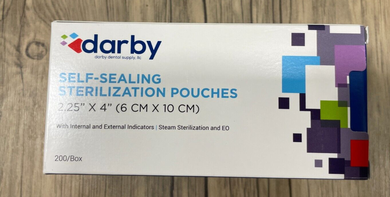 Sterilization Pouches 2.25″ x 4″ Darby 200/box (1 Box)