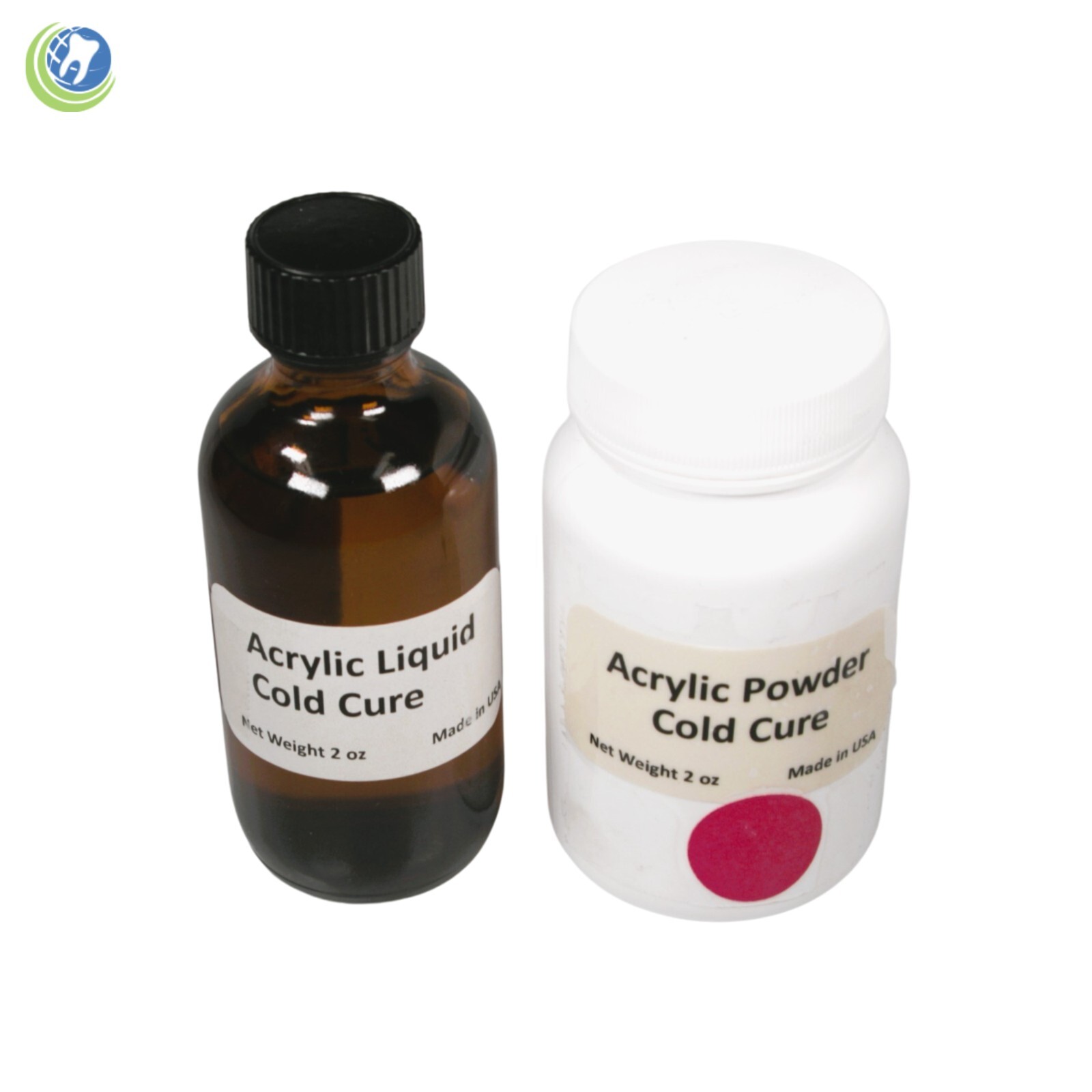 Dental Lab Dentist Self Cure Curing Acrylic MINI KIT Dark Pink Veined 2oz:2oz