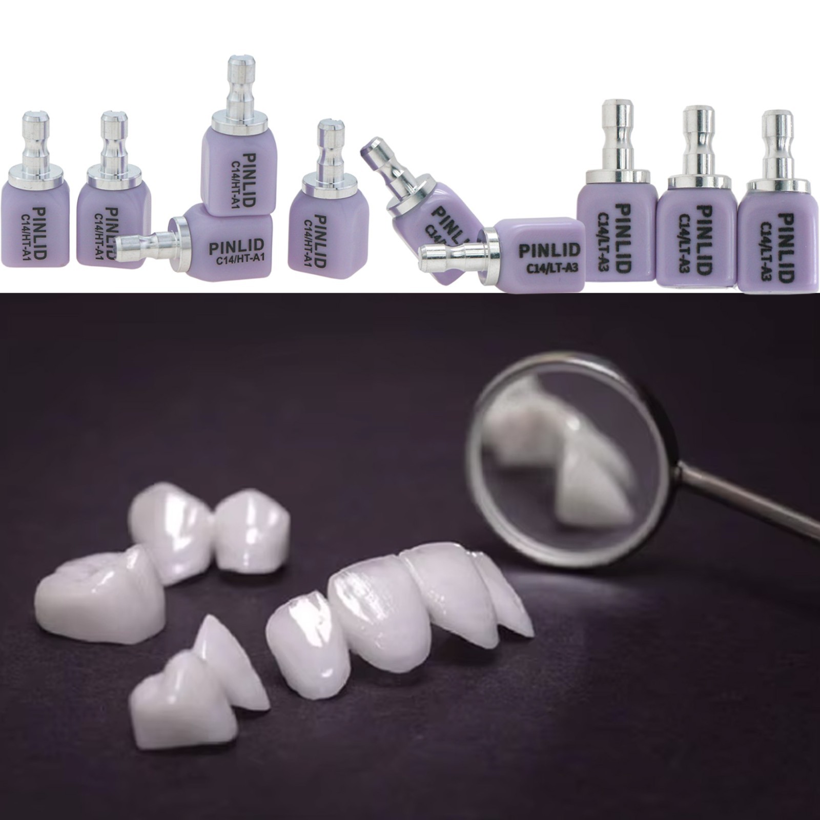 US 5-Pack C14 Dental CAD Lithium Disilicate Block Emax Ceramic cerec inlab block