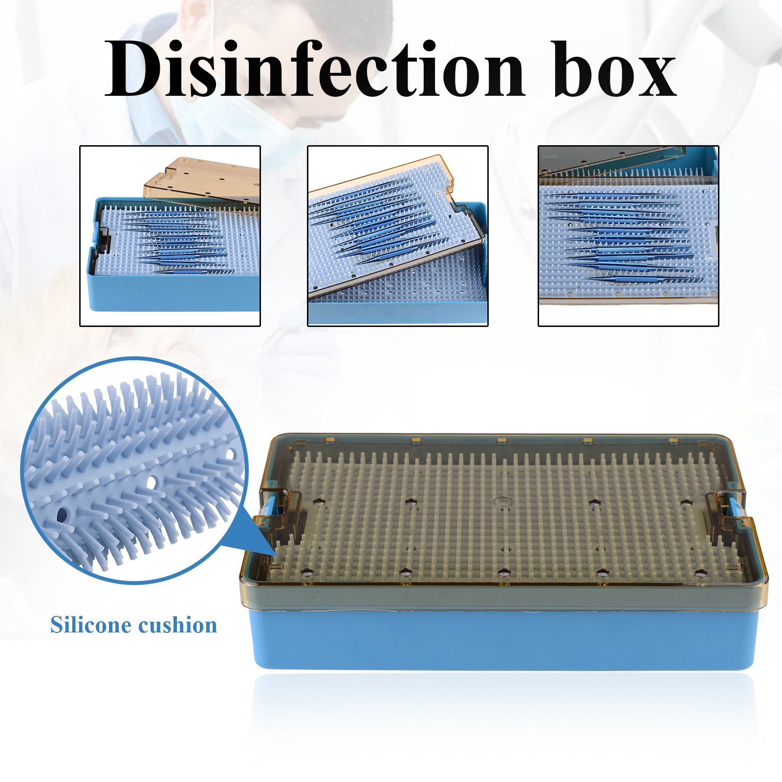 Double-layer Large Autoclavable Sterilization Case Tray Disinfection Box USSTOCK