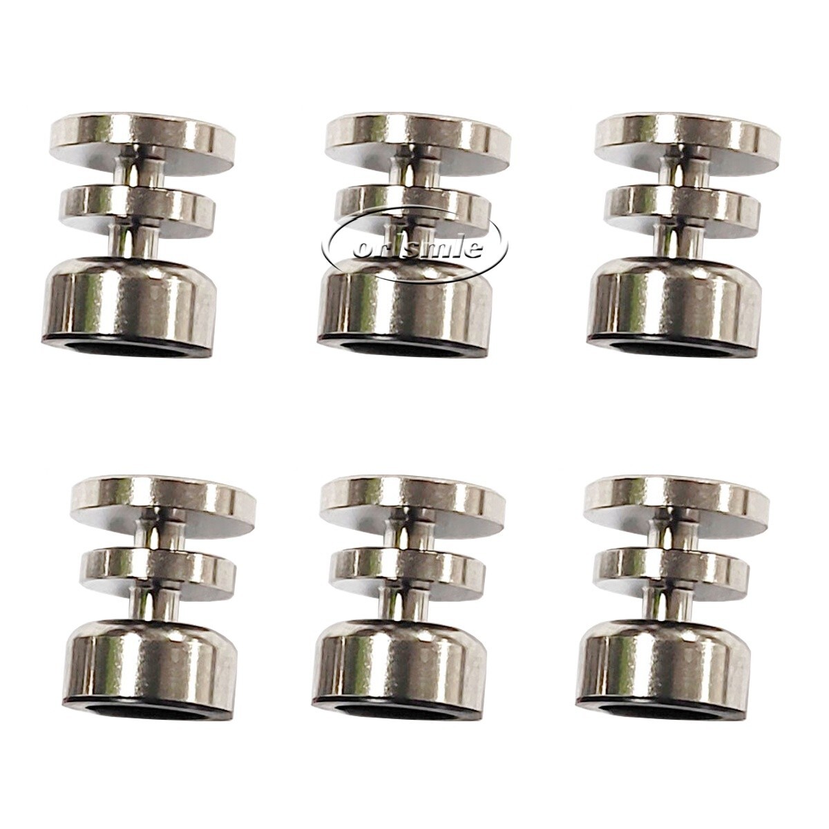 6pcs Locator pick-up impression coping Closed transfer with black plastic cap