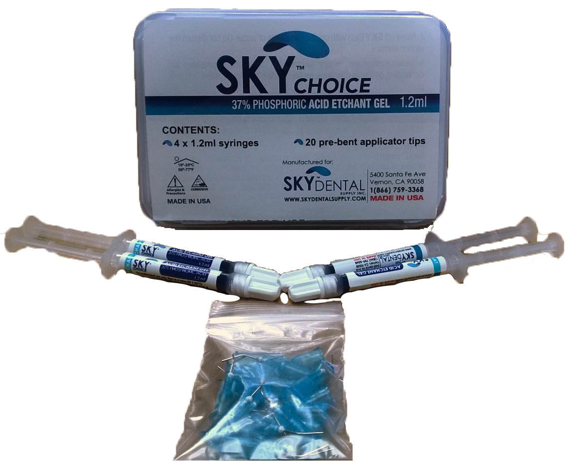 Dental Etchant Gel 37% (All sizes Optional) Syringe Blue Jumbo Sky Choice