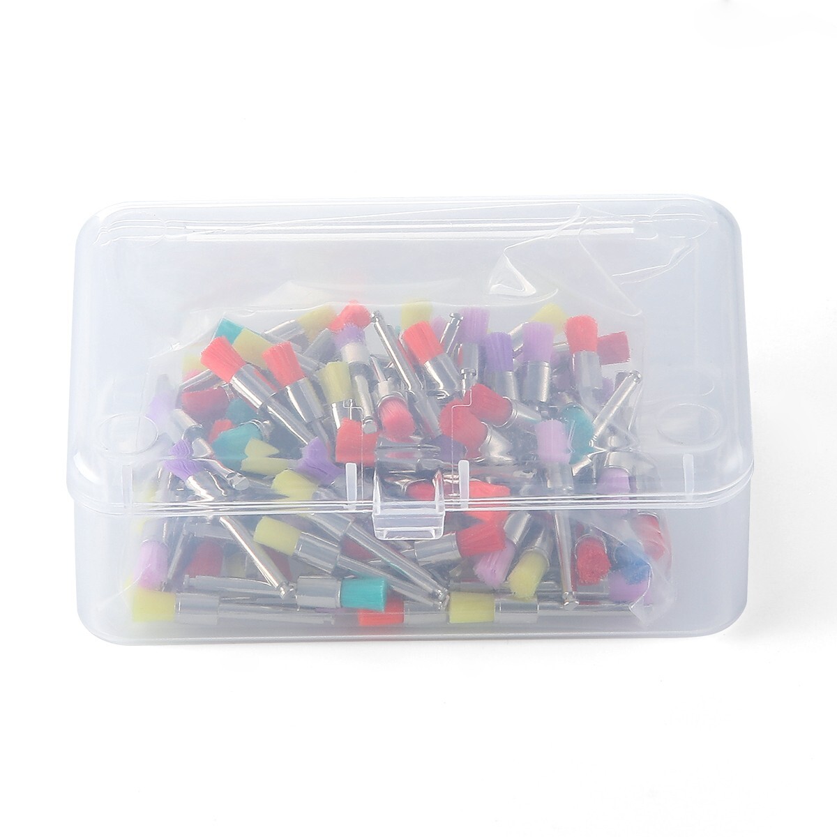 100pcs/Box Dental Polishing Prophy Brush Bowl Flat Type Polisher Colorful Nylon
