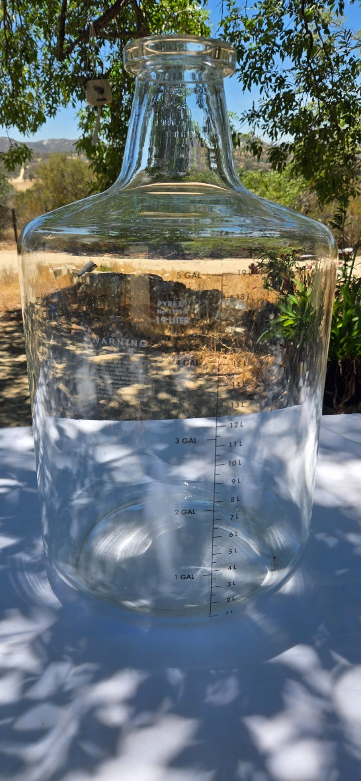 PYREX #1596-5 5G 19L Carboy Solution Chem Bottle Tooled Neck 5 Gallon England A