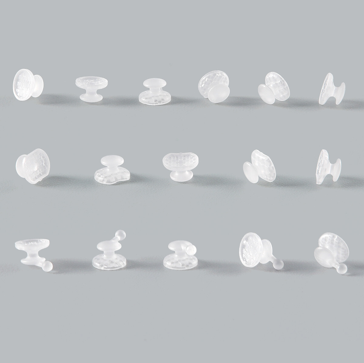 Dental Orthodontic Composite Clear Ceramic Lingual Buttons for Bondable Round