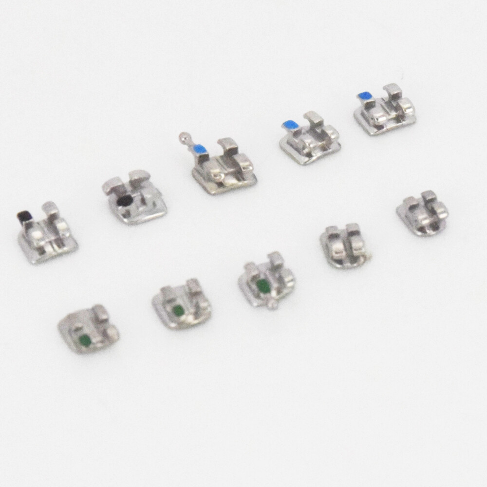 20 Pcs/Pack Dental Monoblock MIM Orthodontic Metal Brackets Braces Mesh Base
