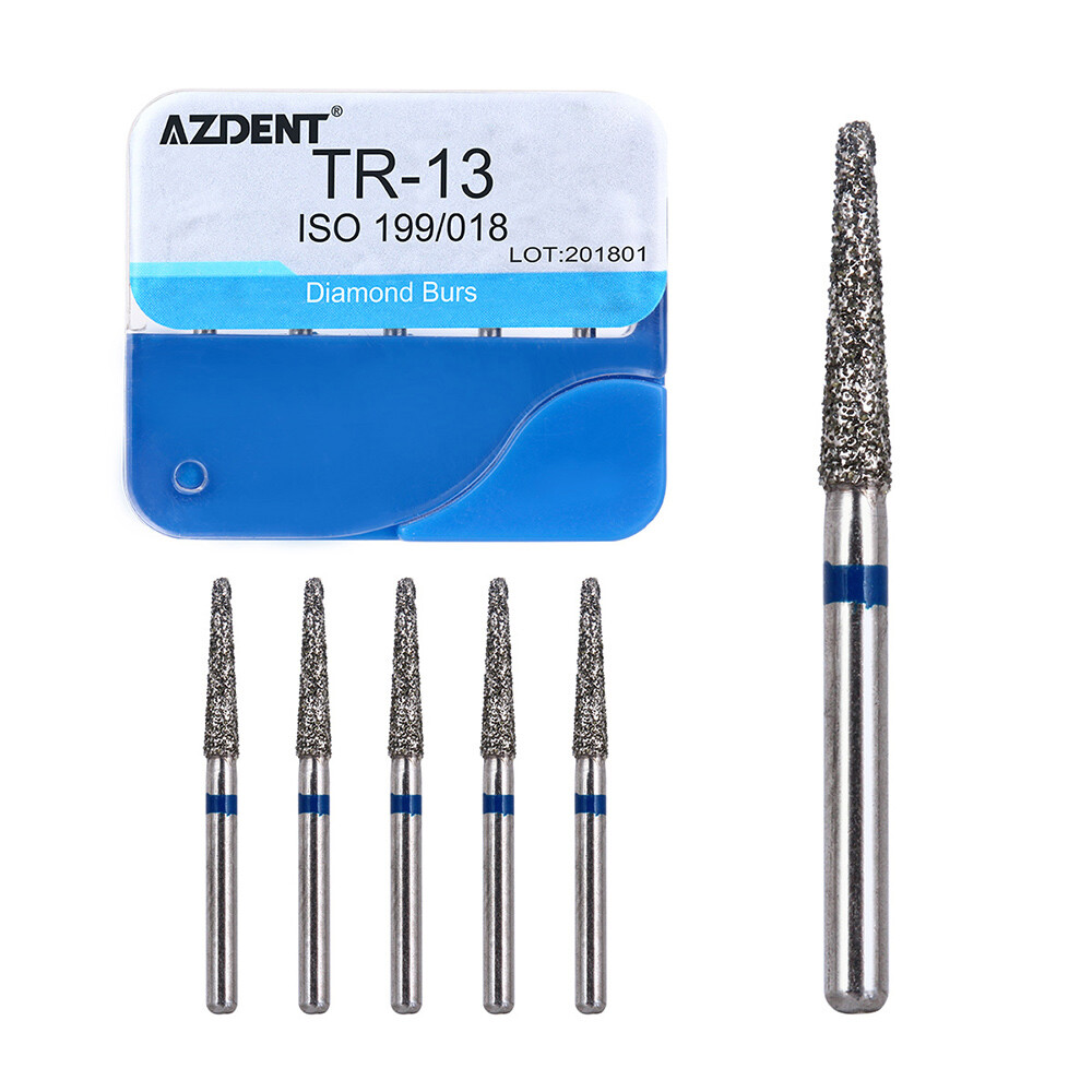 100Pcs Dental Diamond Burs for High Speed Handpiece Medium Friction Grip 20Types