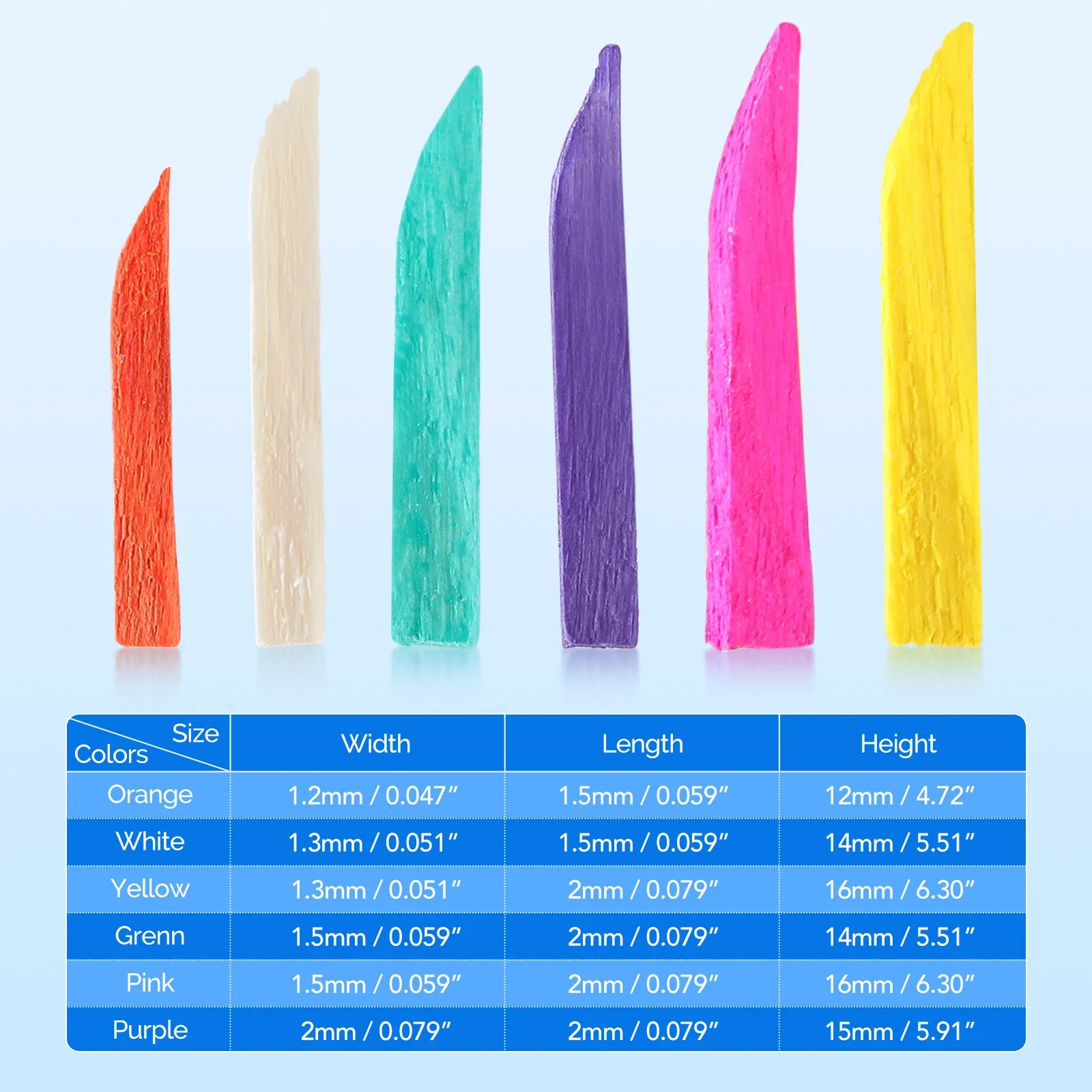 100pcs/box Dental Disposable Wooden Hole Interdental Composite Diastema Wedges