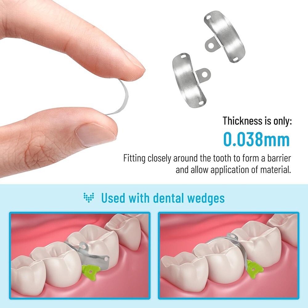 Dental Matrix Bands Ring Sectional Matrice Clamp Fit Garrison Palodent V3 System