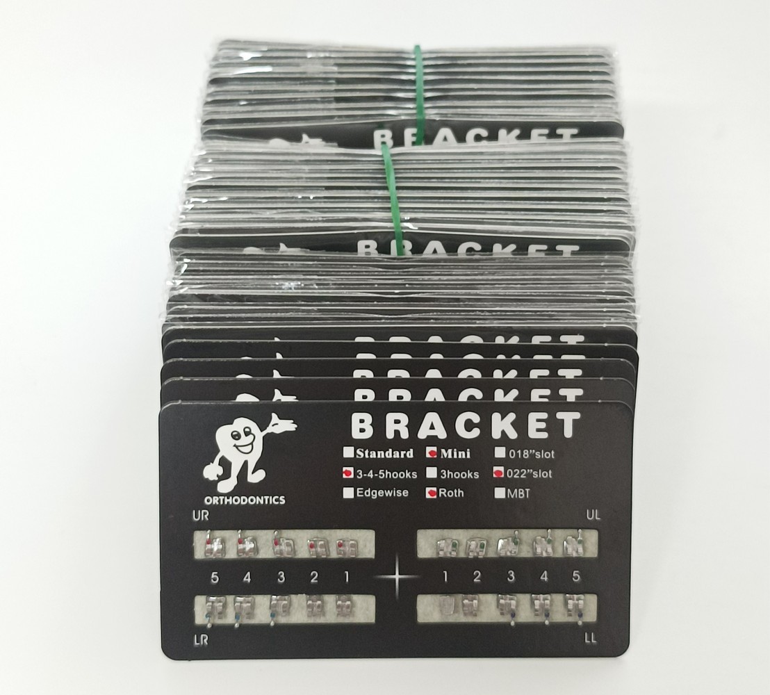 50 Kits Orthodontic Dental Metal Brackets MIM Braces Mini Roth 022 Hooks 345