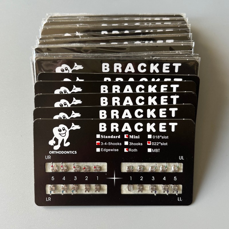 1-200Set Dental Orthodontic Metal MIM Monoblock Brackets Mini Roth 022 345 hooks