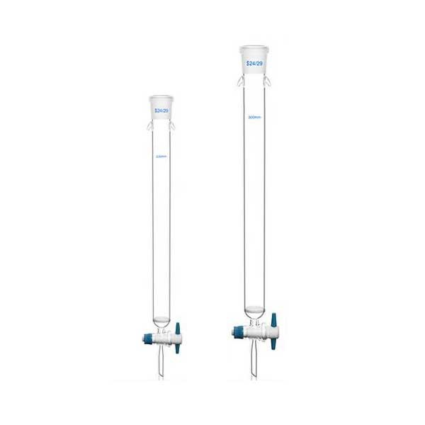 Glass Chromatography Columns with G2 Sand Filter Standard Joints Glassware