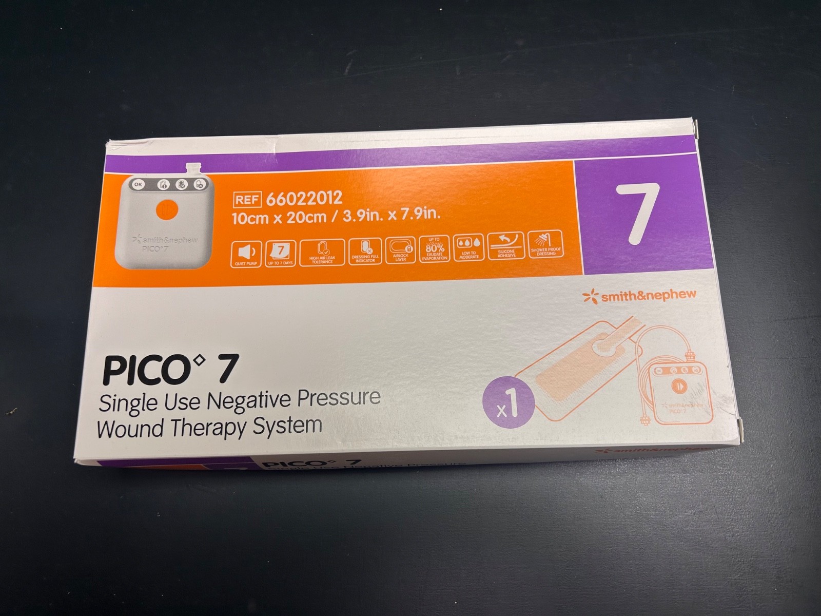 1 Box Smith & Nephew Pico 7 Wound Therapy 3.9″ x 7.9” System 66022012