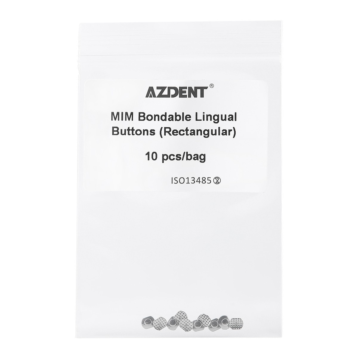 10pcs Dental Ortho ortodoncia Bondable Lingual Button monobloque Rectangular