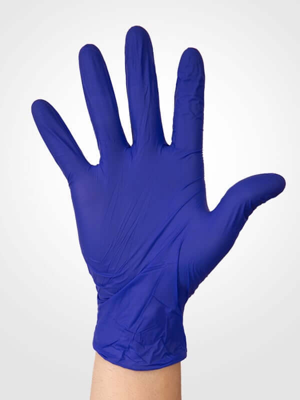 100 4m Indigo ELECTRA BLUE Nitrile Medical Exam Gloves Lat, Powder Free S M L XL