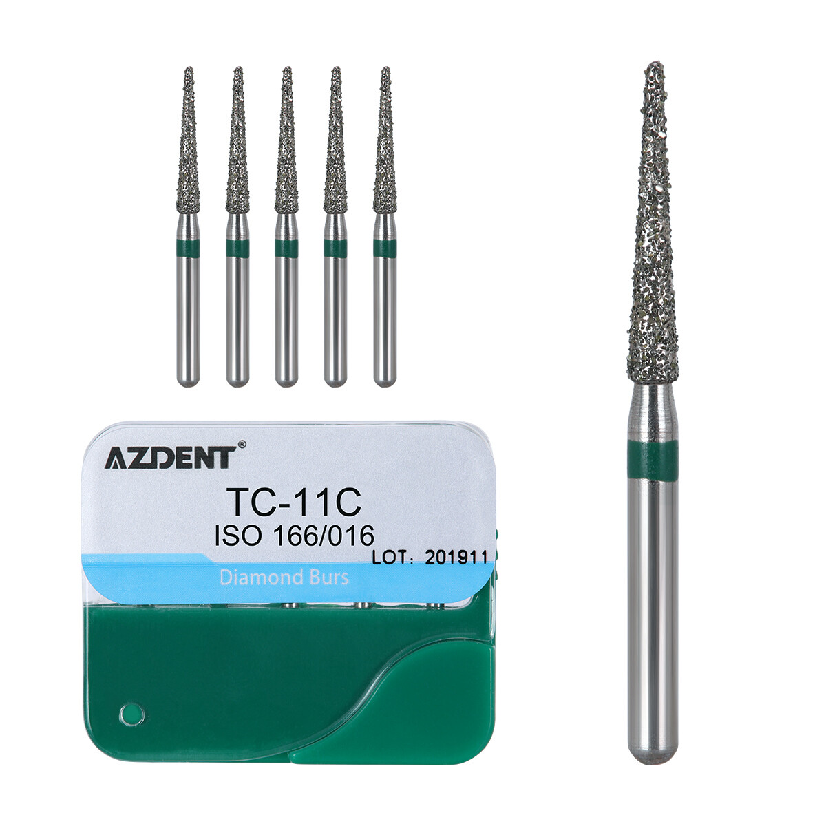 100pcs 20 tipos Fresas de diamante medianas dentales de alta velocidad FG1.6 MM